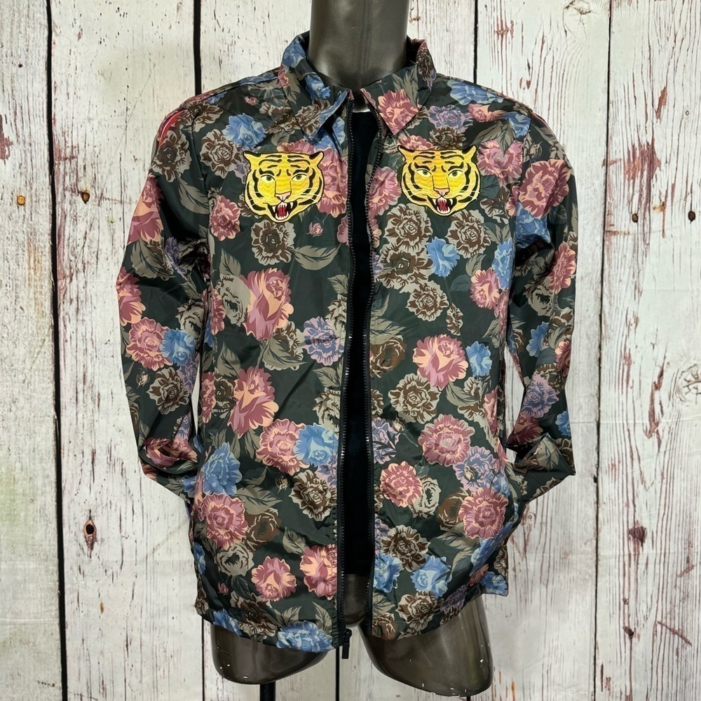REASON CLOTHING BRAND Men’s FEARLESS TAPE TRIP NYLON ALLOVER PRINT JACKEt